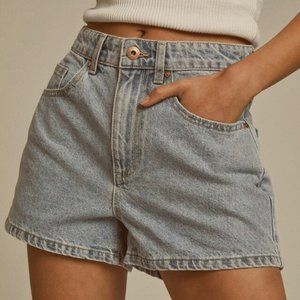 Cotton On High Rise Mom Denim Shorts